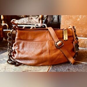 Vintage Kenneth Cole Brown Leather Crossbody Bag